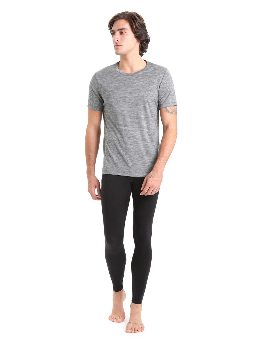 Base Layers Icebreaker BodyfitZone™ Merino 200 Zone Thermal Leggings Męskie Czarne | PL 1574WNBY